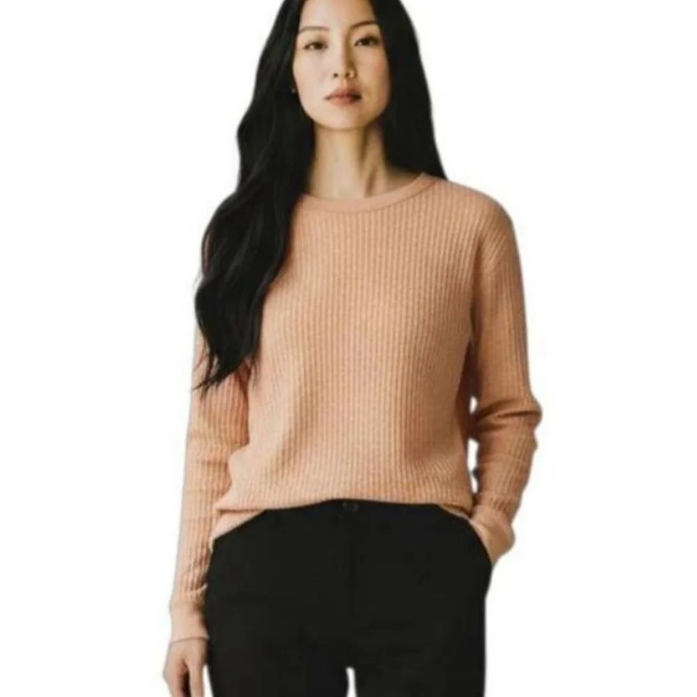 PST YELLOW WAFFLE KNIT PULLOVER SZ.S EUC.